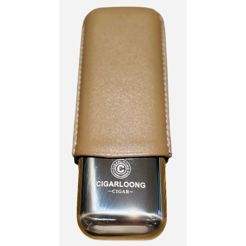 Cigarloong Zigarrenetui Edelstahl/Leder Braun Cigarloong Zigarrenetui Edelstahl/Leder Braun