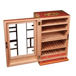 Elie Bleu Cigar Cabinet Alba Red Sycamore open