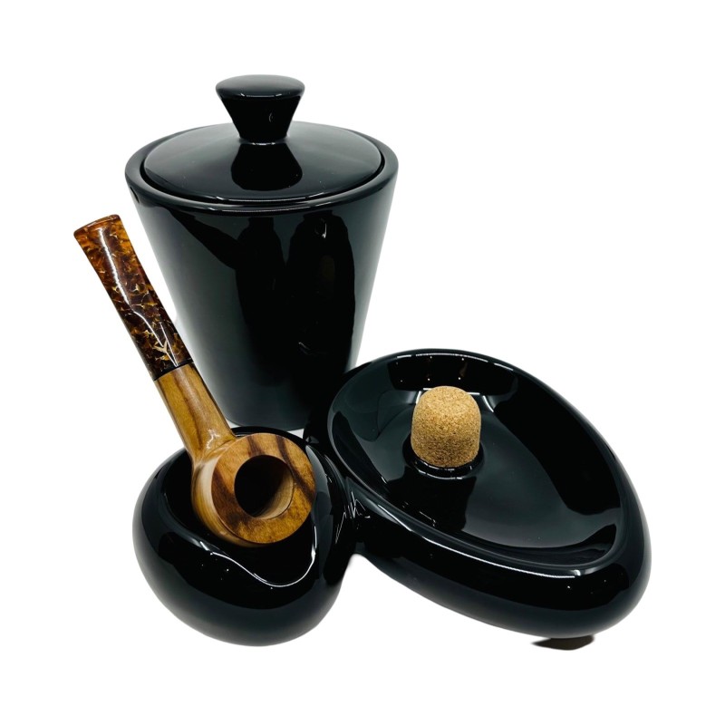 Savinelli Pfeifenständer & Tabaktopf Set